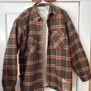 Men's Brown Plaid Military Jacket